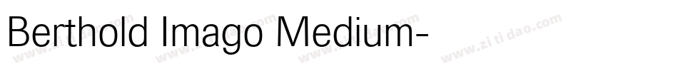 Berthold Imago Medium字体转换